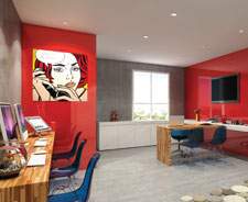 Sala de 37,2 m² mobiliada